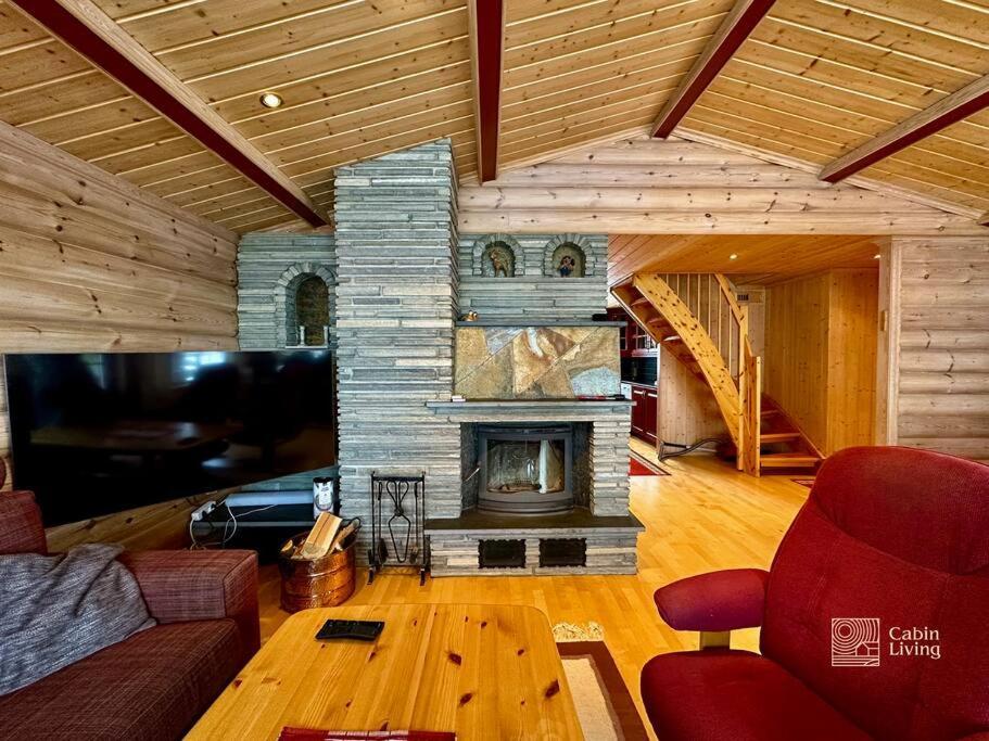 Large Cabin Sjusjoen Best View, Sauna, Ski Inout Exterior photo